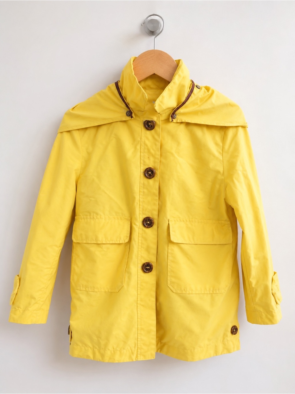 Zara Yellow Hooded Raincoat for Kids